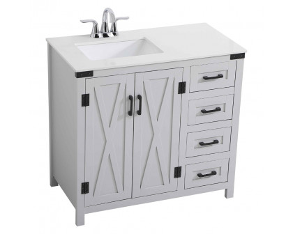 Elegant Bathroom Vanity - Gray (VF90236GR)