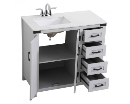 Elegant Bathroom Vanity - Gray (VF90236GR)