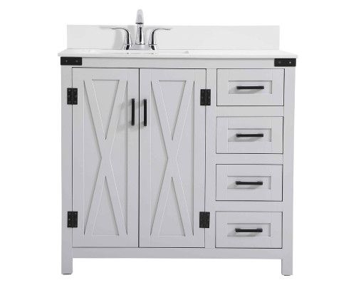 Elegant Bathroom Vanity - Gray (VF90236GR-BS)