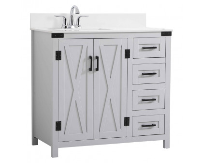 Elegant Bathroom Vanity - Gray (VF90236GR-BS)