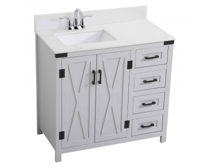 Elegant Bathroom Vanity - Gray (VF90236GR-BS)