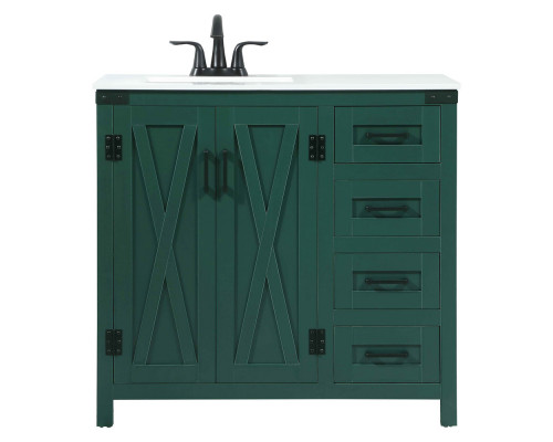 Elegant Bathroom Vanity - Green (VF90236MGN)