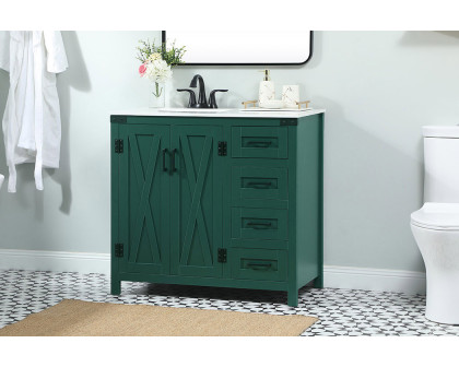 Elegant Bathroom Vanity - Green (VF90236MGN)