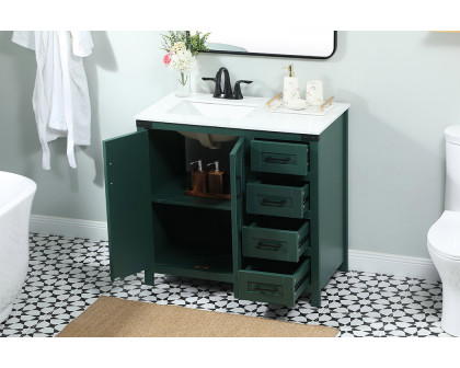 Elegant Bathroom Vanity - Green (VF90236MGN)