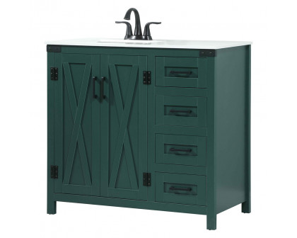 Elegant Bathroom Vanity - Green (VF90236MGN)