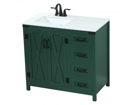 Elegant Bathroom Vanity - Green (VF90236MGN)