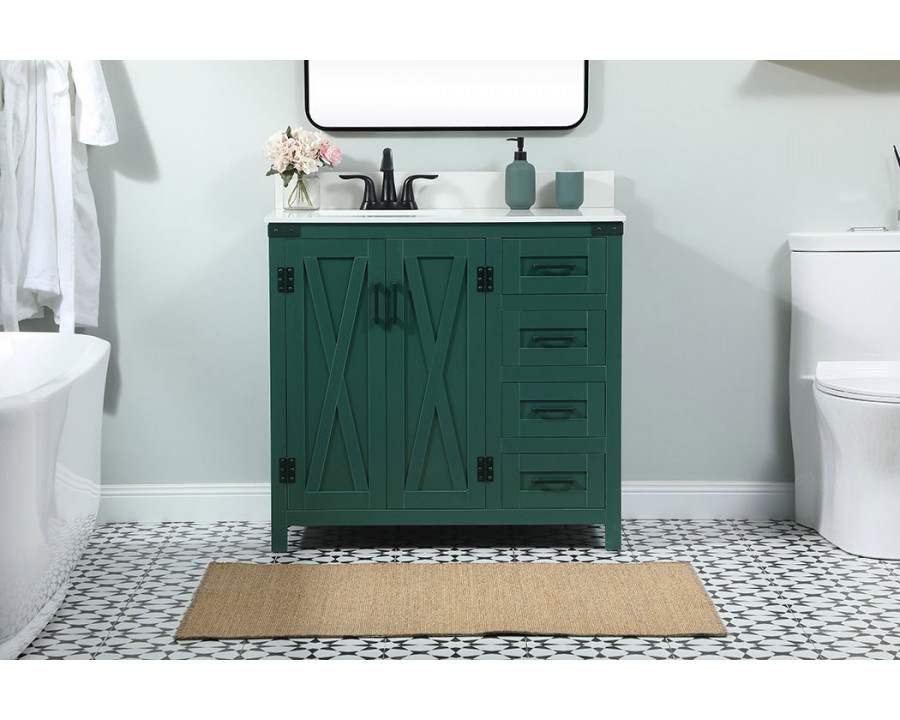 Elegant Bathroom Vanity - Green (VF90236MGN-BS)