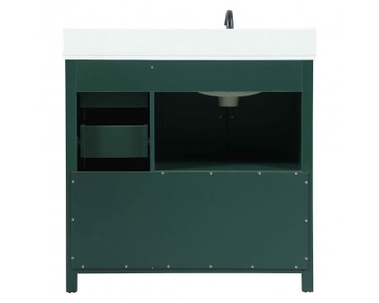 Elegant Bathroom Vanity - Green (VF90236MGN-BS)