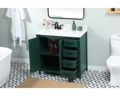 Elegant Bathroom Vanity - Green (VF90236MGN-BS)