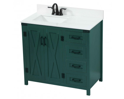 Elegant Bathroom Vanity - Green (VF90236MGN-BS)