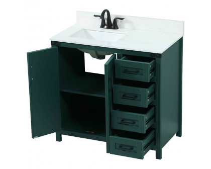 Elegant Bathroom Vanity - Green (VF90236MGN-BS)