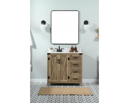 Elegant Bathroom Vanity - Natural Wood (VF90236NT-BS)