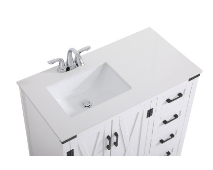 Elegant Bathroom Vanity - White (VF90236WH)