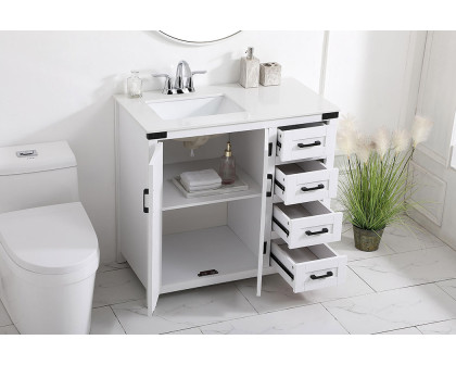 Elegant Bathroom Vanity - White (VF90236WH)