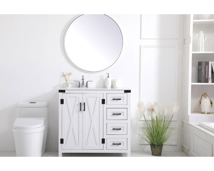 Elegant Bathroom Vanity - White (VF90236WH)