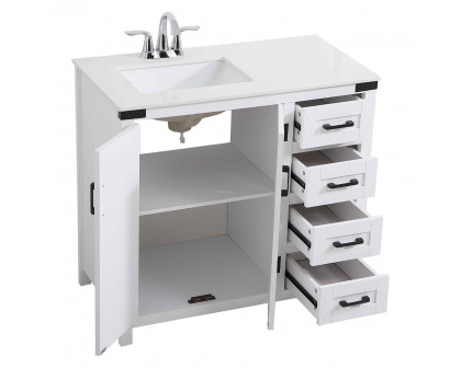 Elegant Bathroom Vanity - White (VF90236WH)