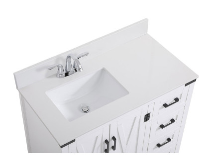 Elegant Bathroom Vanity - White (VF90236WH-BS)