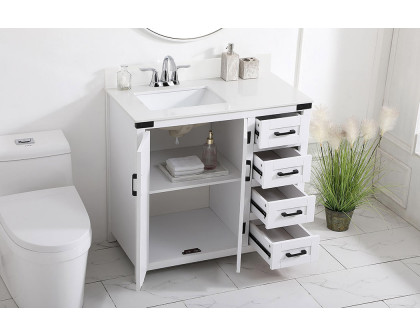 Elegant Bathroom Vanity - White (VF90236WH-BS)