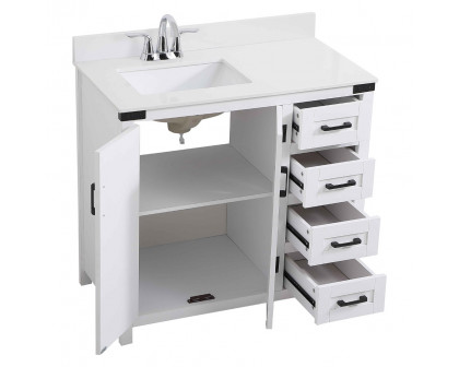 Elegant Bathroom Vanity - White (VF90236WH-BS)