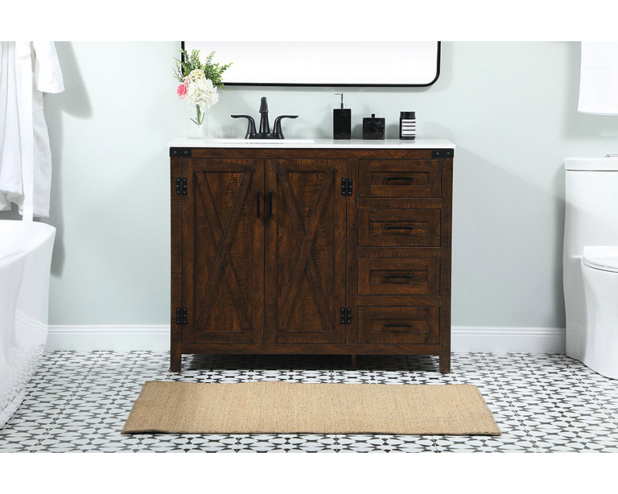 Elegant Bathroom Vanity - Espresso (VF90242EX)