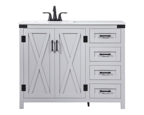 Elegant Bathroom Vanity - Gray (VF90242GR)