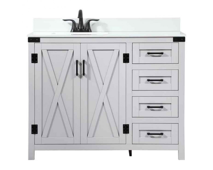 Elegant Bathroom Vanity - Gray (VF90242GR-BS)