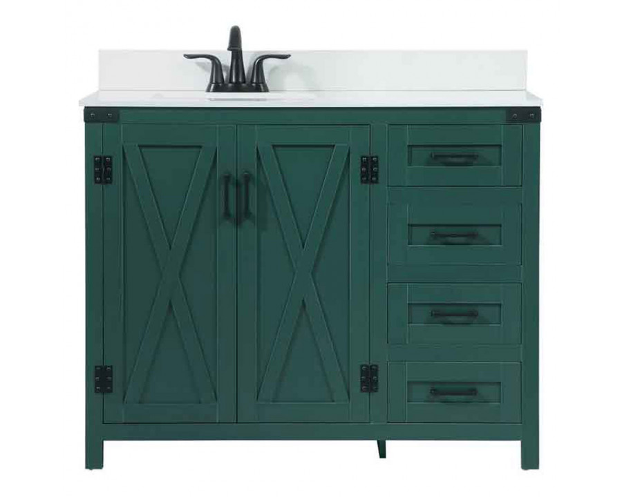 Elegant Bathroom Vanity - Green (VF90242MGN-BS)