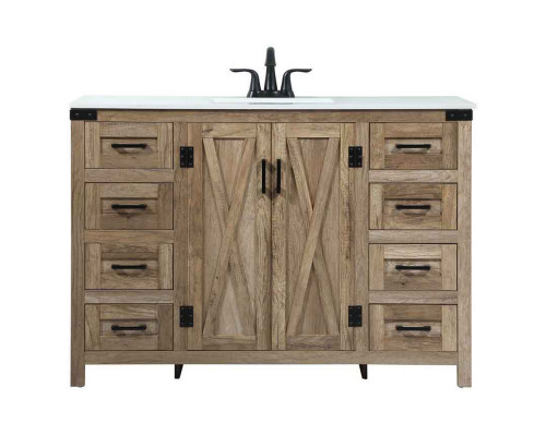 Elegant Bathroom Vanity - Natural Wood (VF90248NT)