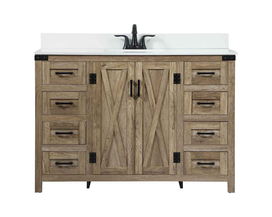 Elegant Bathroom Vanity - Natural Wood (VF90248NT-BS)