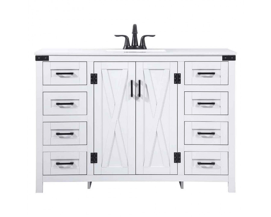 Elegant Bathroom Vanity - White (VF90248WH)