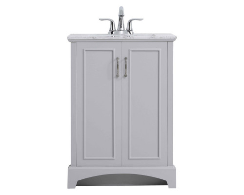 Elegant Bathroom Vanity - Gray, L 24" (VF90624GR)