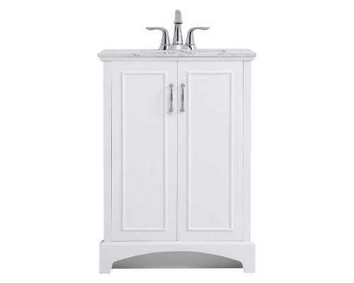 Elegant Bathroom Vanity - White, L 24" (VF90624WH)