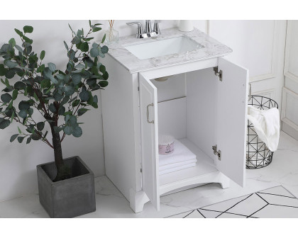 Elegant Bathroom Vanity - White, L 24" (VF90624WH)