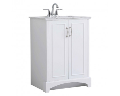 Elegant Bathroom Vanity - White, L 24" (VF90624WH)