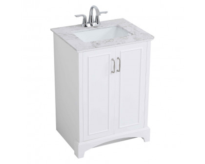 Elegant Bathroom Vanity - White, L 24" (VF90624WH)