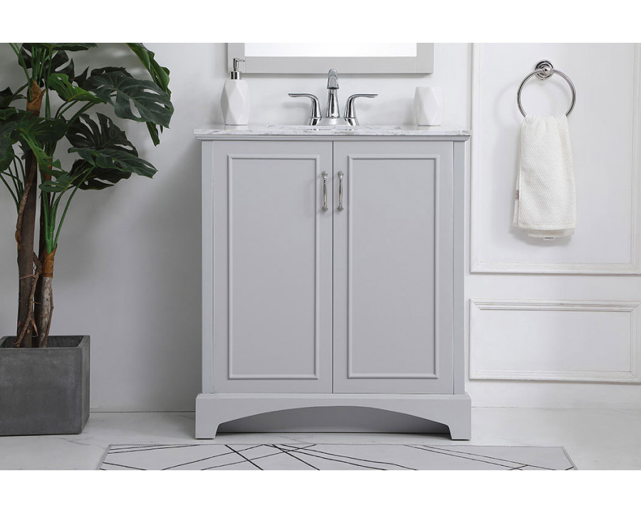 Elegant Bathroom Vanity - Gray, L 30" (VF90630GR)