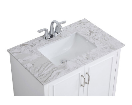 Elegant Bathroom Vanity - White, L 30" (VF90630WH)