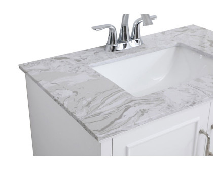 Elegant Bathroom Vanity - White, L 30" (VF90630WH)