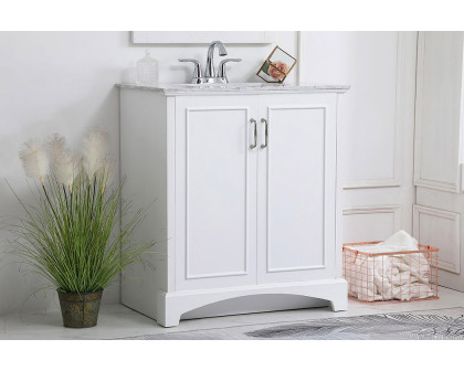 Elegant Bathroom Vanity - White, L 30" (VF90630WH)