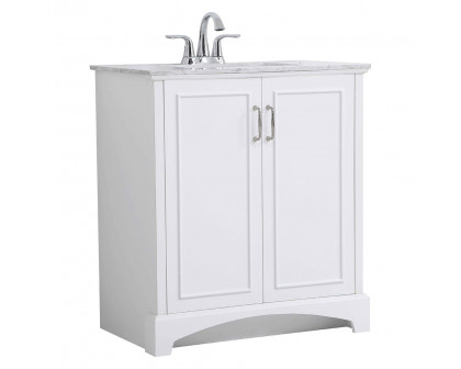 Elegant Bathroom Vanity - White, L 30" (VF90630WH)