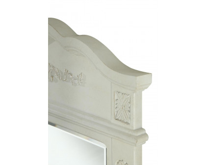 Elegant Wall Mirror - Antique White (VM-1006)