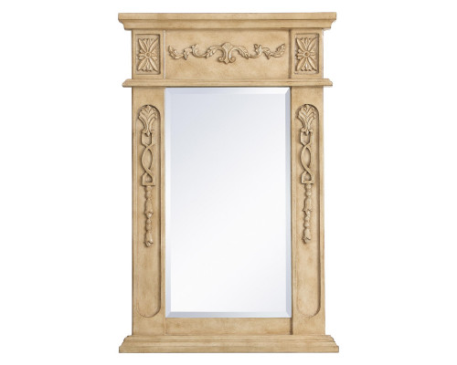 Elegant Wall Mirror - Antique Beige, L 18" (VM11828AB)