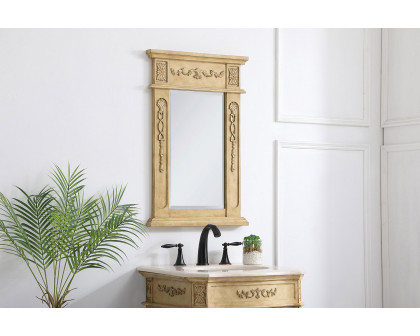 Elegant Wall Mirror - Antique Beige, L 18" (VM11828AB)