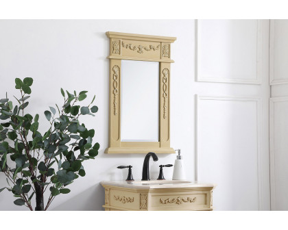 Elegant Wall Mirror - Light Antique Beige, L 18" (VM11828LT)