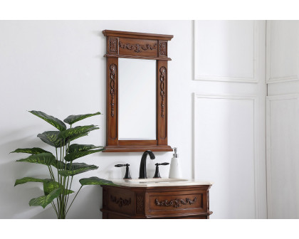 Elegant Wall Mirror - Teak, L 18" (VM11828TK)