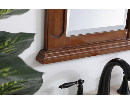 Elegant Wall Mirror - Teak, L 18" (VM11828TK)