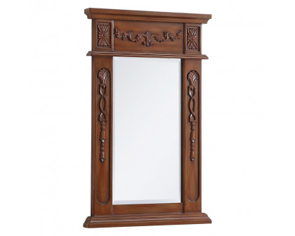 Elegant Wall Mirror - Teak, L 18" (VM11828TK)