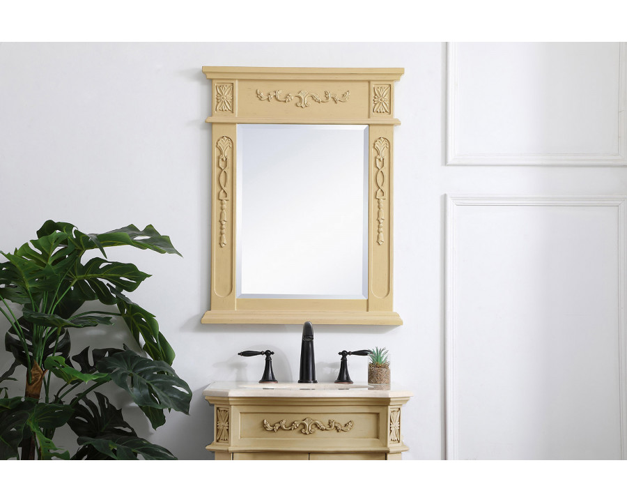 Elegant Wall Mirror - Light Antique Beige, L 22" (VM12228LT)