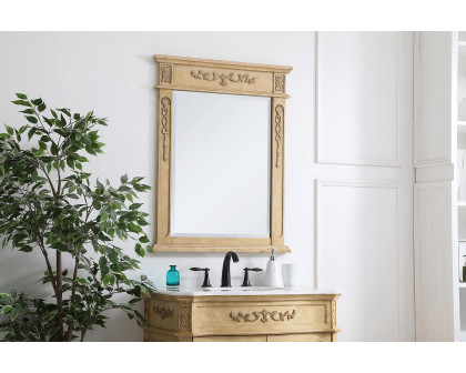 Elegant Wall Mirror - Antique Beige, L 28" (VM12836AB)