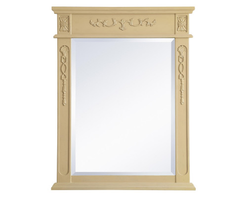 Elegant Wall Mirror - Light Antique Beige, L 28" (VM12836LT)